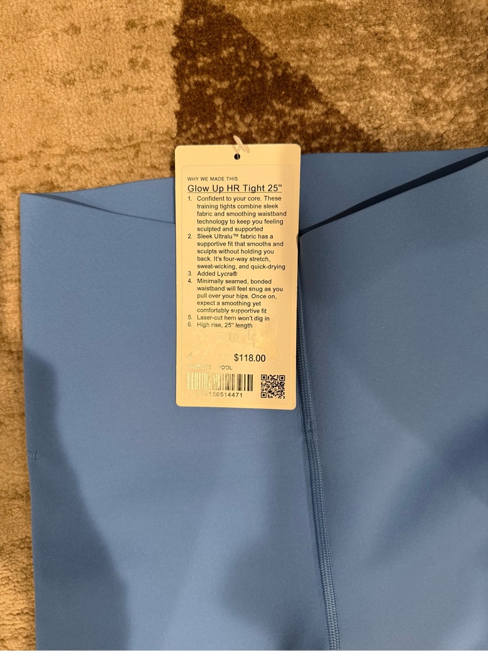 lululemon athletica Glow Up HR Tight 25" - color Pool